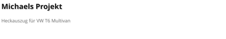Michaels Projekt  Heckauszug f�r VW T6 Multivan